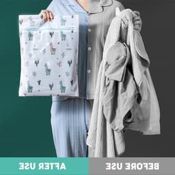 Pack van 3 wasmachinewaszakken, 30 x 40 cm, wasnet met verborgen rits, beschermt kleding tegen vervorming en kreuken, ideaal voor delicate stoffen en handwas. — thumbnail 3