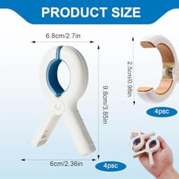PromoHome Handdoekklemmen voor Strandstoelen - Set van 8 - Winddichte Badclips met Antislip Siliconen Pads - Duurzaam Kunststof - Voor Handdoeken, Dekens en Kleding — thumbnail 5