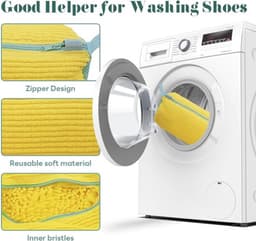 2 StukWaszak Schoenen-Schoenenzak Wasmachine-Schoenenwaszak Wasmachine-Waszak Schoenenzak-Schoenenwaszak- Wasschoenenzak voor Sneakers Verhoogde wrijving binnenin — thumbnail 5
