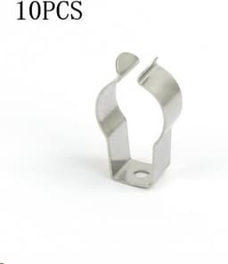 Veerhouder Clips - Gereedschap Hangers - Gereedschap Opbergen - Open Type - 10 Stuks - Zilver — thumbnail 5
