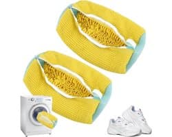 Set van 2 waszakken voor schoenen, wasmachine, met rits voor bescherming, herbruikbaar en duurzaam, ideaal voor efficiënt reinigen van sportschoenen en leren schoenen