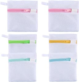 Kleine waszakken set van 6, herbruikbare opbergtassen met ritssluiting voor delicate kleding, ideaal voor reizen, thuis en hotelgebruik, beschermt sokken en handschoenen — thumbnail 1