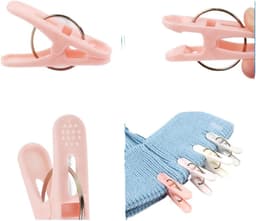Wasknijpers met Tas - Kledingknijpers Set - Kleding Drogen - Sterke Antislip Grip - 50 Stuks - 4 Kleuren — thumbnail 4