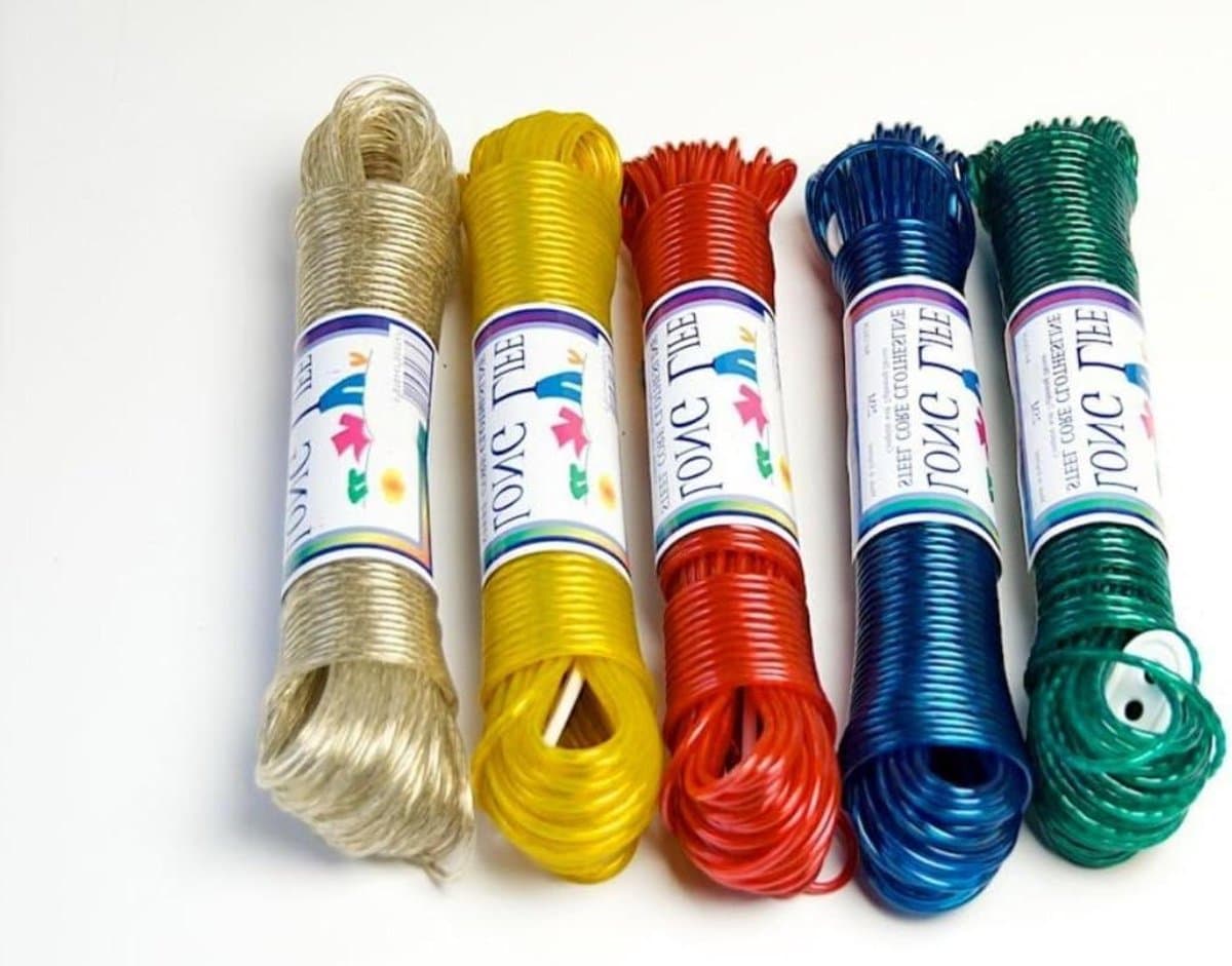 Waslijn - Kledinglijn - Buiten Drogen - Stalen Kern - 25 meter - Gesorteerd — afbeelding 1