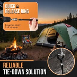 Set van 2 Grondankers - 46cm Zware Uitvoering - Grondpen met 7cm Spiraalblad - Stormbeveiliging voor Trampoline, Speeltoestel, Carport & Partytent - Massief Staal - Inclusief Afneembare Oogringen - Zwart — thumbnail 5