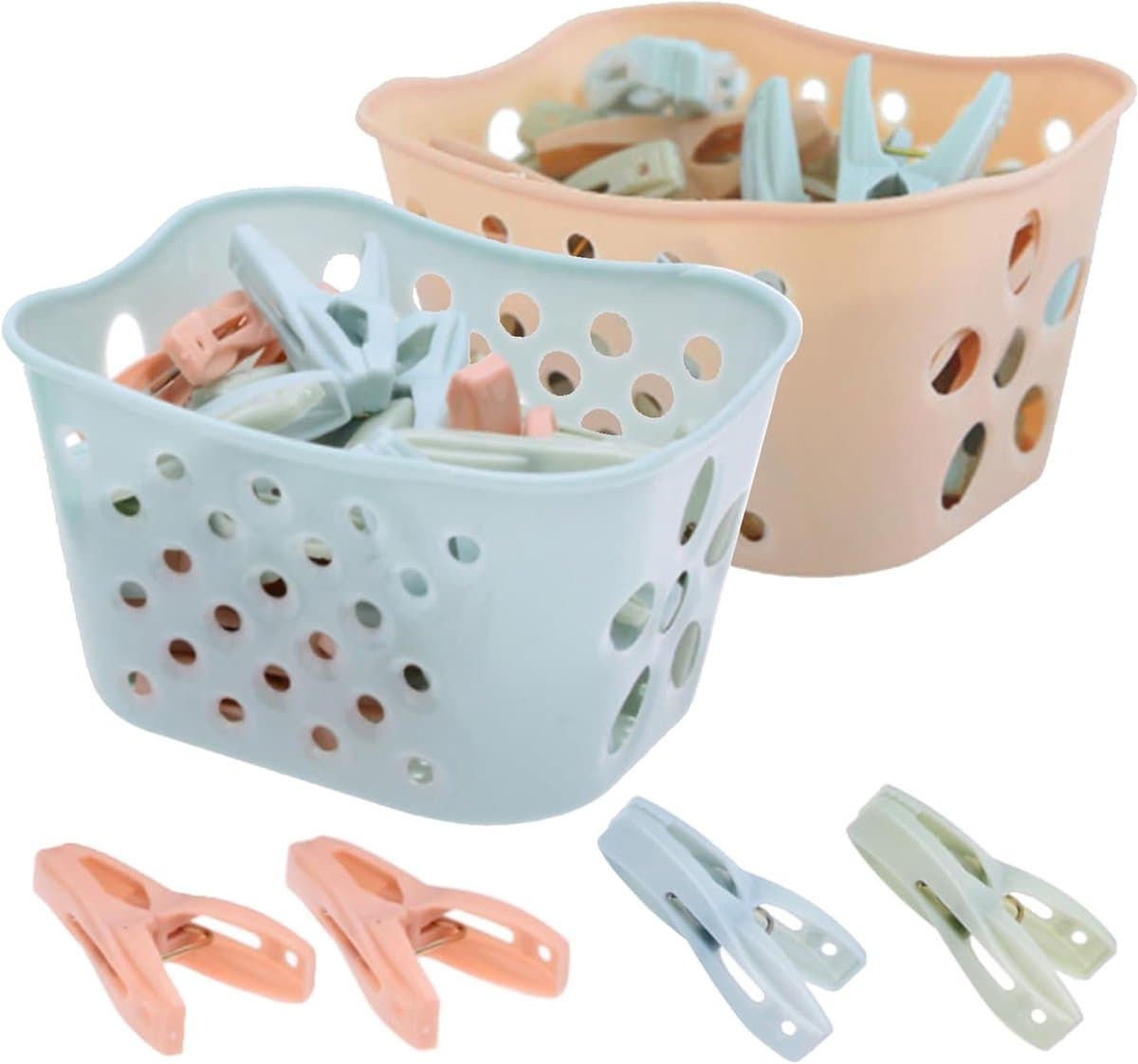60 Stuks Wasknijpers, Sterke Towel Clips voor Binnen en Buiten, Ideaal voor Waslijn en Droogrek — afbeelding 1
