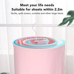 Allecto - Quilt Droogrek - Spiraalvormig - Innovatief - Roterend - Balcony Tool - Beddengoed - Geschikt voor Quilts - Grijs Model — thumbnail 3