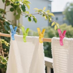 Grote plastic wasknijpers voor handdoeken, strandlakens en kleding - 64 stuks, 12.5x7.3x2.3cm, stevig en duurzaam — thumbnail 4