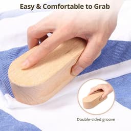 2Pcs Tailor Clappers 7 "12" Dubbelzijdig Gegroefde Houten Kleppers Naaien Gereedschap Voor Drukken Naden Quilten Hemming — thumbnail 3