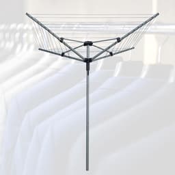 Droogmolen - Droogtoren - Kleding Drogen - Inclusief grondanker - 40 meter lijn - Grijs — thumbnail 2