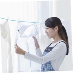 Verstelbare Kledinglijn - Waslijn Outdoor - Kleding Drogen - Winddicht Antislip - 500 cm - Blauw — thumbnail 3