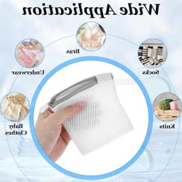 Dailygoods - Tyqour 6 stuks 10,9 x 10,9 cm mini-waszakken van netstof voor gevoelige was met ritssluiting voor thuis en op reis — thumbnail 3