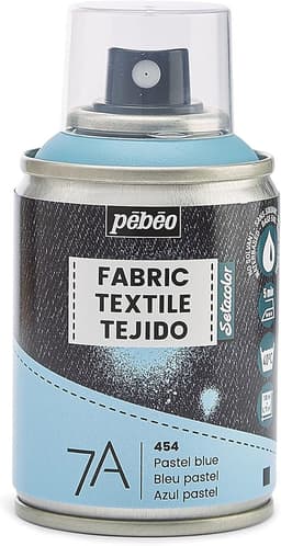 Textielverf Spray - Stofverf Spuitbus - Textiel Ontwerpen - Oplosmiddelvrij - 100 ml - Pastelblauw — thumbnail 3
