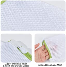 Solidchoice - Dailygoody - Mini-wasmachine-tassen - Fijnmazige waszakken - Handig voor lingerie en sokken - Wit - Polyester opbergzakken - Geschikt voor reizen - 8 — thumbnail 4