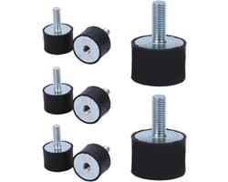 Rubberen Steunen - Trillingsdempers - Machine Demping - Hoge Stabiliteit - 8MM M8 - Zwart