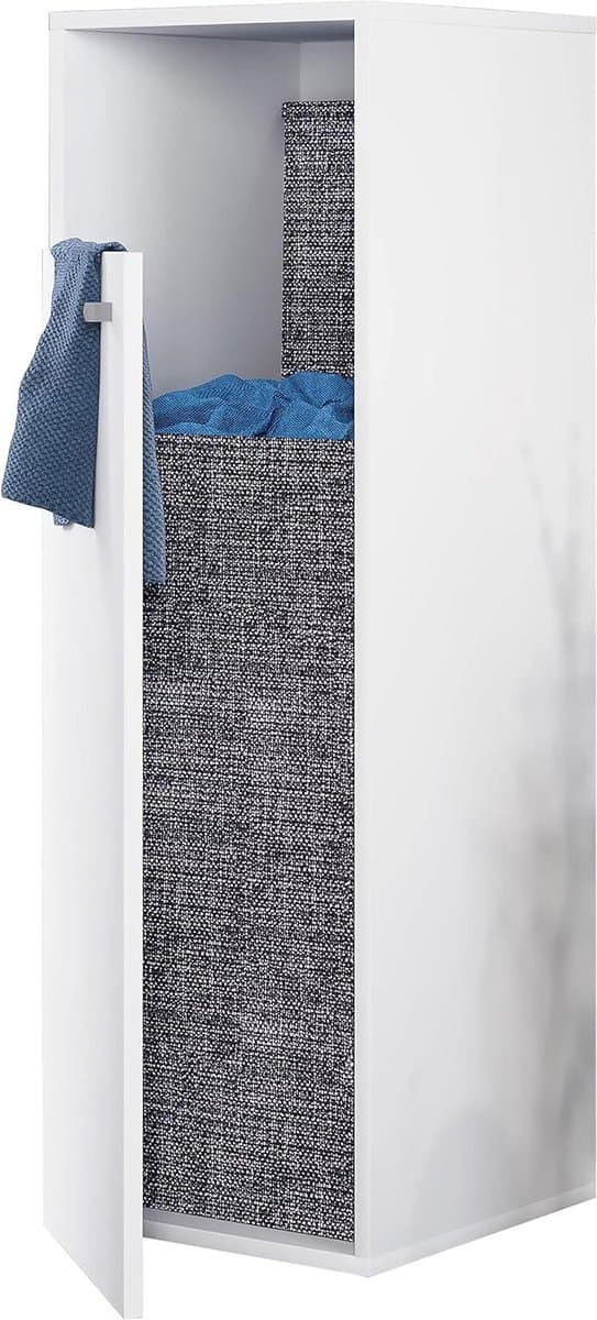 Waskast met mand - Linnenkast opbergruimte - Was sorteren - Twee stoffen bakken - 110 x 40 x 39 cm — afbeelding 1