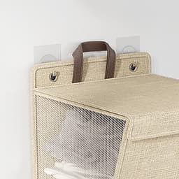Dailygoods- Wasmand met deksel - Wasmand 3 vakken - Opbergmand - Opbergmand met deksel - Opbergmanden - Vouwbaar design — thumbnail 4