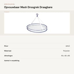 Dailygoods- Droogrek Opvouwbaar - Hangend Droogrek - Kledingrek — thumbnail 2
