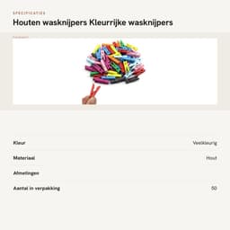 Dailygoods- Wasknijpers 50 Stuks - Houten Wasknijpers - Kleine Wasknijpers - Mini Wasknijpers - Fotoclips - Jute Koord 10m - Fotoknijpers — thumbnail 5