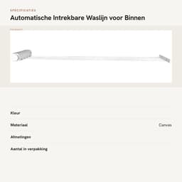 Dailygoods- Waslijn Automatisch Intrekbaar - Wanddroogrek - Waslijn Uittrekbaar Buiten - Waslijn Camping - Ruimtebesparend - Belastbaar tot 8kg - Wasdroger — thumbnail 5