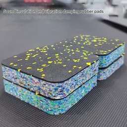 Loopband Matten - Trillingsdempers Vloerbeschermers - Apparatuur Dempen - Hoge Dichtheid PVC - 2 cm Dik - Zwart — thumbnail 2