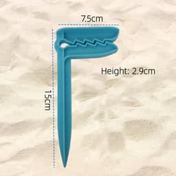 12 delige Strandhanddoekclips - Handdoekhouder clips - Picknickmat clips - Winddichte campingmat clips - Strand accessoires - Voor strand, kamperen, picknicks, reizen (7,5*15 cm - Diverse kleuren) — thumbnail 2