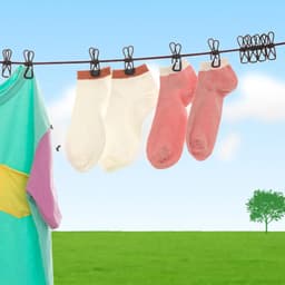 Reis Kledinglijn - Draagbare Waslijn - Kleding Drogen - Met 12 Clips - Tot 380 cm - Zwart — thumbnail 2