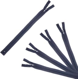 Trimz 30 cm (~ 12 inch) Navy one Way End Stop Zip met 4 mm tanden 5 stuks, polyester, 30 cm — thumbnail 1