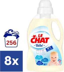 Le Chat Baby Vloeibaar Wasmiddel - 8 x 1.440 l (256 wasbeurten) — thumbnail 1