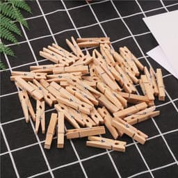 Houten Wasknijpers - Kleine Knijpers - Ambachten en Decoratie - Stevige Klemkracht - 100 stuks - Natuurlijk Hout — thumbnail 4