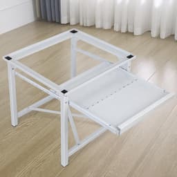 Wasmachine Onderstel - Droger Verhoging Sokkel - Huishoudelijke Organisatie - Met Uittrekbare Plank - 60 x 56 x 52 cm — thumbnail 2