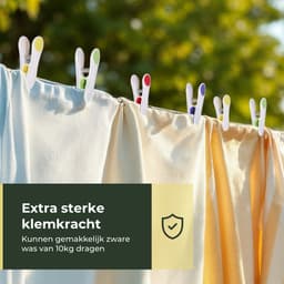 Gandria Wasknijpers 48 Stuks - Kunststof Wasknijpers - Set van 48 Plastic Knijpers - Wasrek Knijpers 10 Kg - 4 Kleuren — thumbnail 4