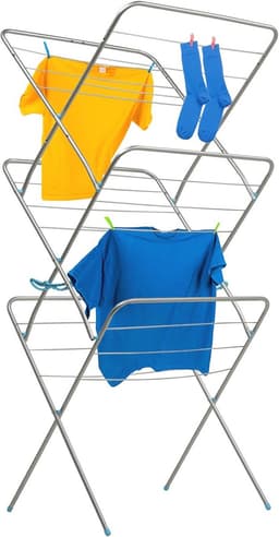 Compacte verticale staande droger met 15 meter droogoppervlak - Inklapbaar luchtstroomdroogrek voor binnen en buiten — thumbnail 1