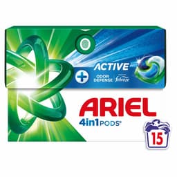 Ariel 4in1 Wasmiddel Pods Actieve Geurbestrijding - 15 stuks — thumbnail 1