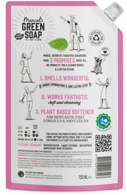Marcel's Green Soap Wasverzachter Patchouli & Cranberry Navulling - 750 ml — thumbnail 3