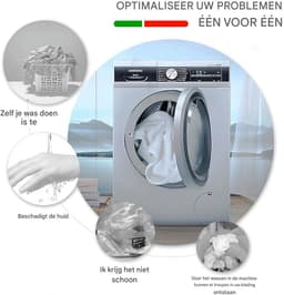 6-stuks wasballen - Herbruikbaar - Haarreinigingstool - Huisdierhaarverwijderaar - Wasmachinehaarverwijderaar - Voor wasgoed, kleding, stoffen - Klitvrij - Wit — thumbnail 4