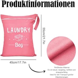 Set van 2 Waterdichte Reiswaszakken met Rits en Handgreep — thumbnail 2