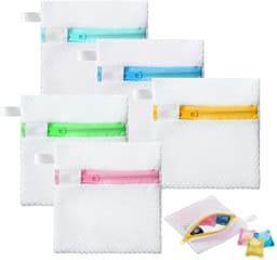 Mini Wassenet - Multikleur - 12 x 12 cm - Duurzaam Polyester met Rits - Voor Kleding en Waskorrels — thumbnail 1