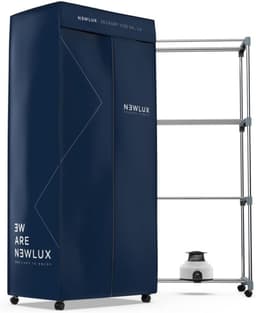 Draagbare Elektrische Wasdroger 1200W - XXL Droogkast tot 15 kg - Opvouwbare Kledingdroger met 180 Min Timer en 3 Standen - Stil en Multifunctioneel als Droger, Kast en Wasrek - Blauw — thumbnail 1
