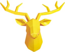 Easnea Hars Herten Hoofd Wanddecoratie Herten Hoofd Muur Opknoping Herten Hoofd Muur Decor Geometrische Antieke Herten gewei Muur Sculptuur Hars Dier Hoofd Standbeeld Muur Opknoping Middenstuk — thumbnail 1