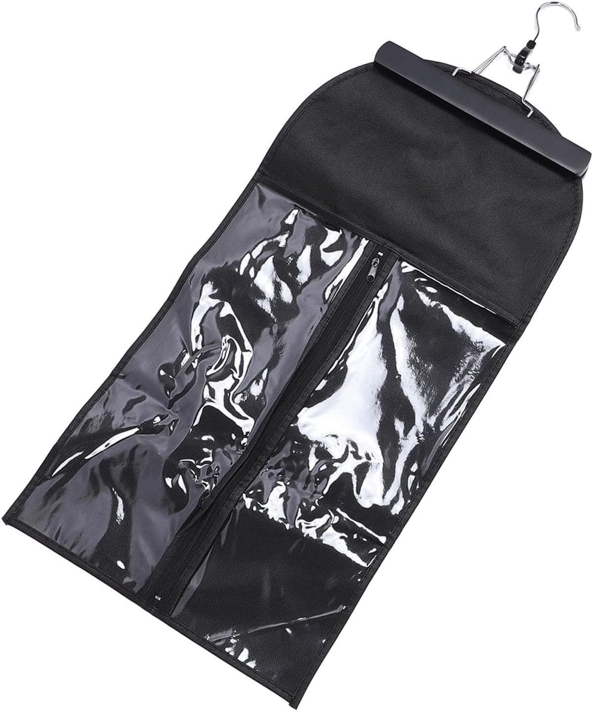 5-set Anti-stofheldere PVC-pruikenopbergzakken, Niet-geweven Haarverlengingshouder, Ophangtas voor Meerdere Pruiken met een Formaat van 29,5 X 60 Cm, Ideaal voor Het Opbergen van Haarstukken — afbeelding 1