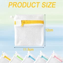5 Stks Waspod Anti-Plakken Tas Kleine Mesh Waszakken Duurzaam Polyester Opslag Waszak voor Geurende Kralen voor Delicaten Mini Duurzame Wasmachine Opvouwbare Bescherm Delicate Kleding — thumbnail 4