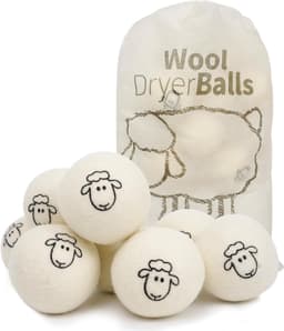 Drogerballen set van 6 - 100% schapenwol - alternatief voor wasverzachter - voor zachte en pluizige was - ServiceTopper — thumbnail 1