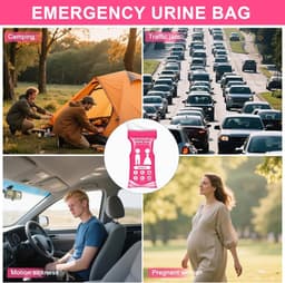 Urine Zakken voor Camping Essentials | Draagbaar Reispotje met Lekvrij en Geurbestrijding Functies — thumbnail 3