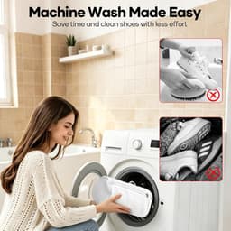 2-in-1 schoenwaszak voor wasmachine met dubbele ritssluiting — thumbnail 4