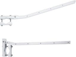 Wit Aanpasbare en Opvouwbare Balkon Kleding Airer — thumbnail 1