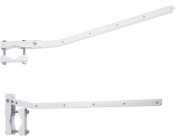 Wit Aanpasbare en Opvouwbare Balkon Kleding Airer