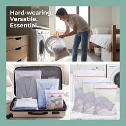 Set van 5 Wasnetten voor de Wasmachine in Diverse Maten 30x40, 40x50 en 50x60 cm voor Bescherming van Kleding — thumbnail 3