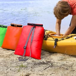 Set van 6 waterdichte tassen, licht, met 15 l, 8 l, 5 l, 4 l, 3 l, 2 l en 2 verstelbare lange schouderbanden voor kajakken, boottochten, Gemengde kleur, outdoor, multifunctioneel — thumbnail 4