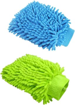 2 stuks microvezel washandje - reinigingshandschoenen voor voertuigen en huishoudelijk gebruik — thumbnail 1